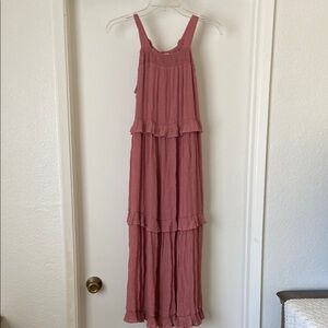 Elegant Pink Sleeveless Dress